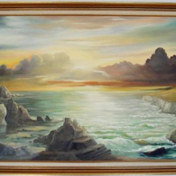 Painting titled "Australian Sunset" by Mizsei F Krug, Original Artwork