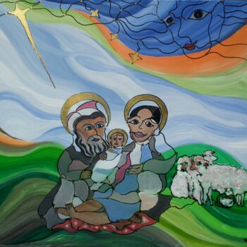 Pintura titulada "Holy Family" por Krughoff, Obra de arte original, Acrílico