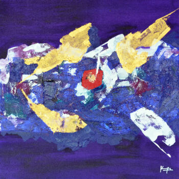 Painting titled "Abstract IV" by Krupa, Original Artwork, Acrylic Mounted on Wood Stretcher frame