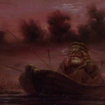 Painting titled ""рыбак"" by Dmitry Krutous, Original Artwork