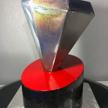 Sculpture titled "Rêve de Diamant" by Krystali Art Design, Original Artwork, Stainless Steel