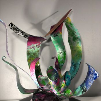 Sculpture intitulée "Jonavis" par Krystali Art Design, Œuvre d'art originale, Acier inoxydable