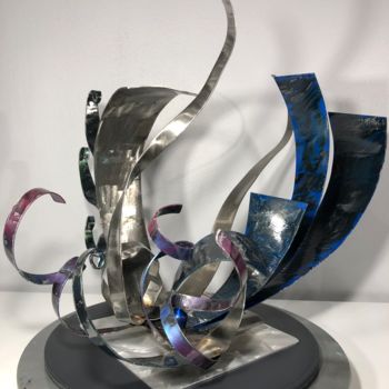 Sculpture intitulée "Ophis" par Krystali Art Design, Œuvre d'art originale, Acier inoxydable