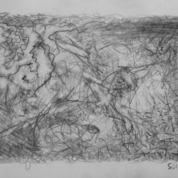 Desenho intitulada "Jesus Falling Under…" por Krystof Suchy, Obras de arte originais