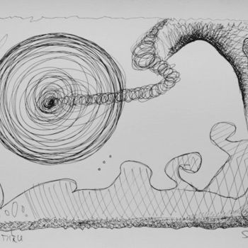 Disegno intitolato "Peace Pipe" da Krystof Suchy, Opera d'arte originale