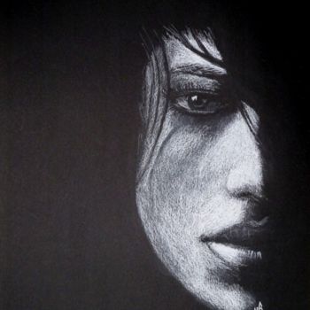 Drawing titled "Defi" by Krystyna Le Rudulier, Original Artwork, Pencil