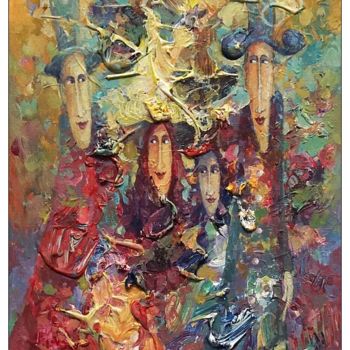 Malarstwo zatytułowany „Czarodzieje / Wizar…” autorstwa Krzysztof Lozowski, Oryginalna praca
