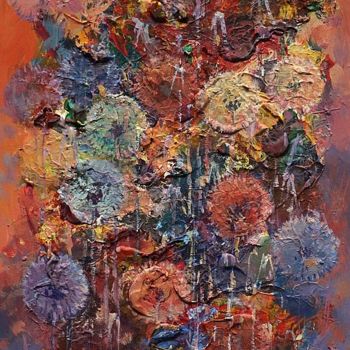 Malerei mit dem Titel "Dmuchawce / Dandeli…" von Krzysztof Lozowski, Original-Kunstwerk