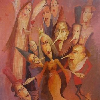Peinture intitulée "Królewna" par Krzysztof Lozowski, Œuvre d'art originale