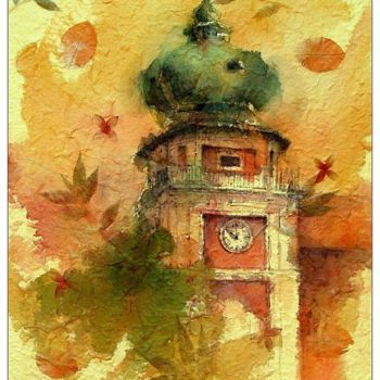 Malarstwo zatytułowany „Zamek w Łańcucie.” autorstwa Krzysztof Lozowski, Oryginalna praca, Akwarela