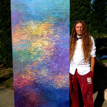 Malerei mit dem Titel "Water 0000" von Krzysztof Lozowski, Original-Kunstwerk, Acryl