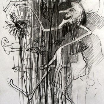 Drawing titled "Wesołek" by Krzysztof Lozowski, Original Artwork