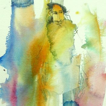 Malarstwo zatytułowany „Człowiek z brodą” autorstwa Krzysztof Lozowski, Oryginalna praca