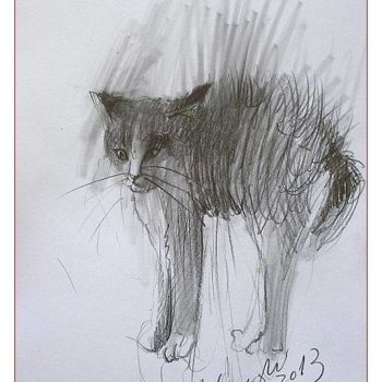 Рисунок под названием "Kicior" - Krzysztof Lozowski, Подлинное произведение искусства