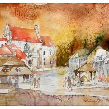 Картина под названием "Kazimierz Dolny nad…" - Krzysztof Lozowski, Подлинное произведение искусства