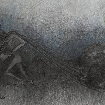 Dibujo titulada "Talizman" por Krzysztof Lozowski, Obra de arte original