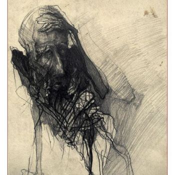 Рисунок под названием "Typ" - Krzysztof Lozowski, Подлинное произведение искусства