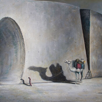 Painting titled "La cruna di  un'ago" by Krzysztof Slemp (NOEL), Original Artwork, Oil