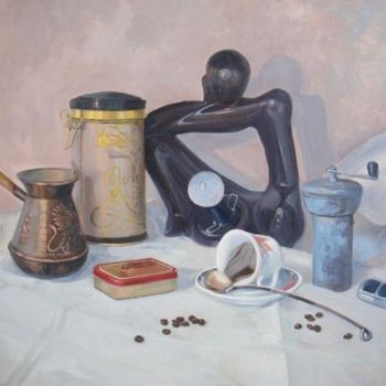 Malerei mit dem Titel "Натюрморт со сломан…" von Ksandro, Original-Kunstwerk, Öl