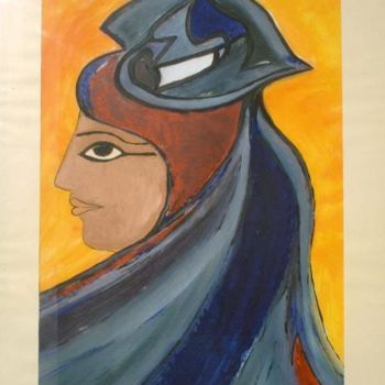 Pintura intitulada "EGYPTIENNE" por Ksaro, Obras de arte originais