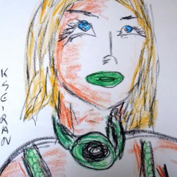 Peinture intitulée "la fille" par Kseiran, Œuvre d'art originale, Huile