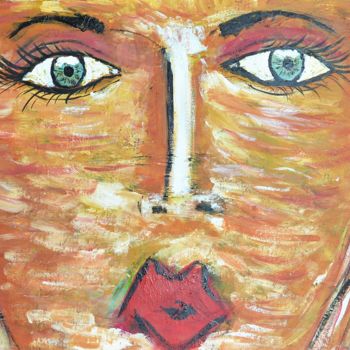 Peinture intitulée "le regard" par Kseiran, Œuvre d'art originale, Acrylique