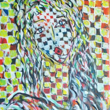 Painting titled "femme soleil" by Kseiran, Original Artwork