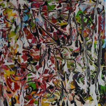 Painting titled "abstrait" by Kseiran, Original Artwork, Acrylic
