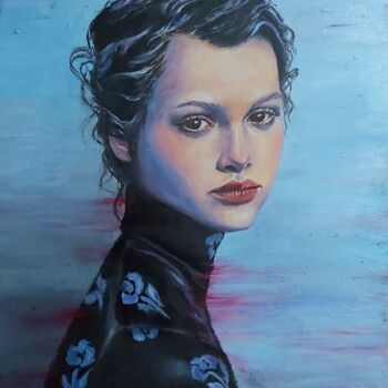 Painting titled "Bella" by Ksenia Alekseeva, Original Artwork, Oil Mounted on Other rigid panel