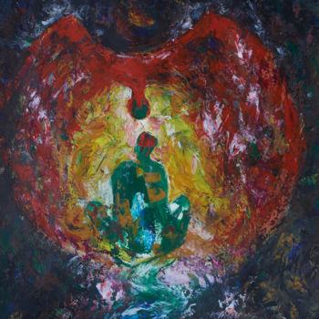 Картина под названием "Under cover" - Ксения Багрий, Подлинное произведение искусства, Акрил Установлен на Деревянная рама д…