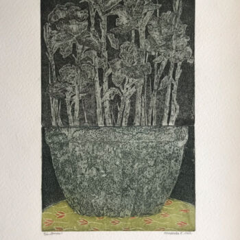 Incisioni, stampe intitolato "Iris" da Kseniia Matveeva, Opera d'arte originale, Acquaforte