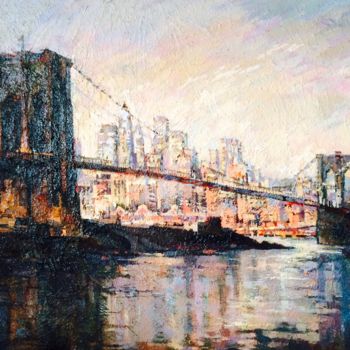 Schilderij getiteld "New York. Brooklyn…" door Ksenia Senkevich, Origineel Kunstwerk, Olie