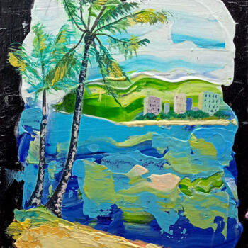 Pintura titulada "Ala Moana Beach. Ha…" por Ksenia Tsyganyuk, Obra de arte original, Acrílico