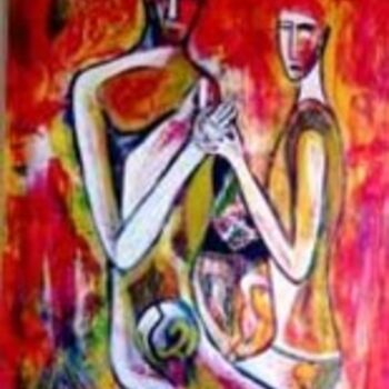 Painting titled "le couple" by Ksenia Sic, Original Artwork