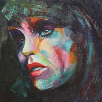 Painting titled "GIRL. PORTRAITS" by Ksenia Shilova, Original Artwork, Oil
