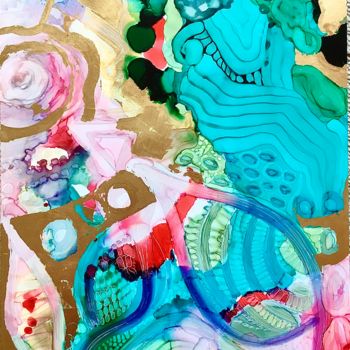 Drawing titled "Tiffany colors" by Ksenia Lisitsyna, Original Artwork, Ink