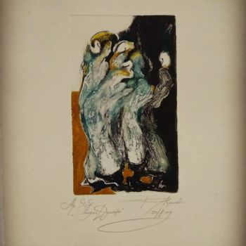 Printmaking titled "Paraffin of life" by Ksenia Avramova, Original Artwork, Etching