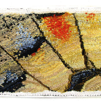 Textielkunst getiteld "Natural motives 1" door Kseniia Hopko, Origineel Kunstwerk, Tapijtwerk Gemonteerd op Houten paneel