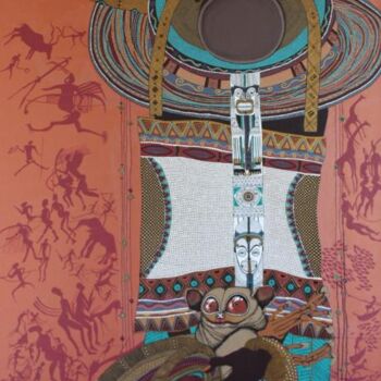 Peinture intitulée "Девушка племени Мур…" par Kseniia Lavrova, Œuvre d'art originale, Huile
