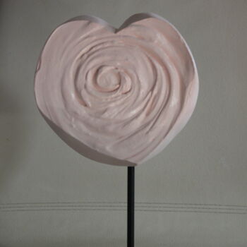 Sculpture intitulée "Zefir Heart" par Kseniya Redina, Œuvre d'art originale, Plâtre