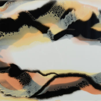 Malarstwo zatytułowany „Desert - abstract p…” autorstwa Kseniya Sergyeyeva, Oryginalna praca, Atrament