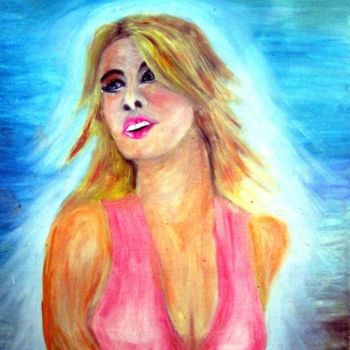 Painting titled "blond charmante" by Kspersee, Original Artwork