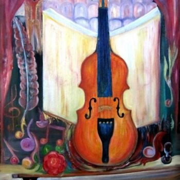 Painting titled "violon2" by Kspersee, Original Artwork