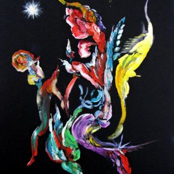 Pintura intitulada "l'étoile mystérieuse" por Kspersee, Obras de arte originais