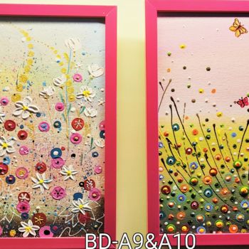 Painting titled "Bloomingdale A9 & A…" by Geetu Thakur, Original Artwork, Acrylic Mounted on Cardboard