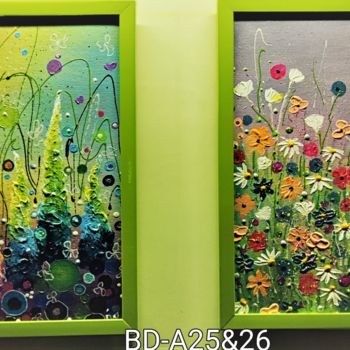 Peinture intitulée "Bloomingdale A25 &…" par Geetu Thakur, Œuvre d'art originale, Acrylique Monté sur Carton