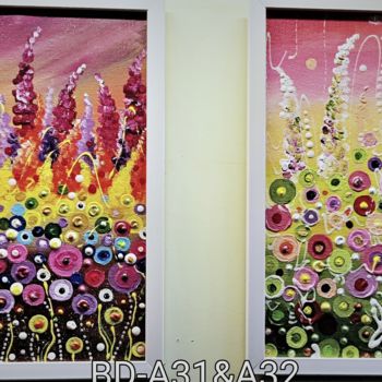 Картина под названием "Bloomingdale A 31 &…" - Geetu Thakur, Подлинное произведение искусства, Акрил Установлен на картон