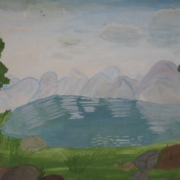 Peinture intitulée "Горный пейзаж" par Ksuta, Œuvre d'art originale
