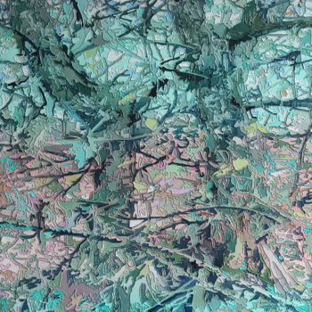Картина под названием "Malachite morning" - Serhii Kyryllov, Подлинное произведение искусства, Масло Установлен на Деревянна…
