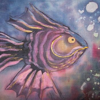 Ζωγραφική με τίτλο ""Голубая рыбка"" από Ksenia Stepanova, Αυθεντικά έργα τέχνης